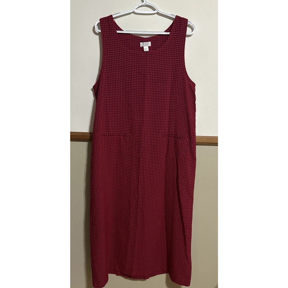Christopher & Banks Women's  Dress /Jumper Red Check Size Large